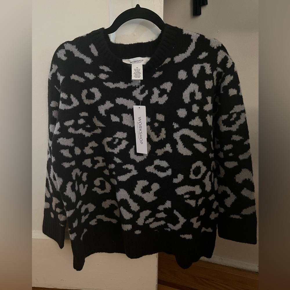 NWT: workshop blue sweater, size medium